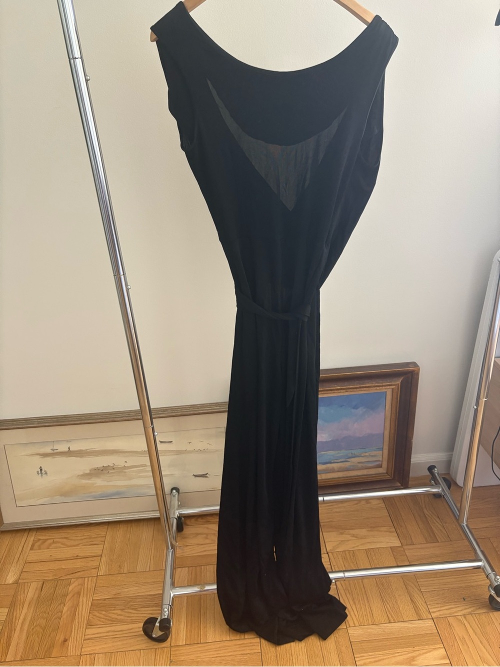 Vintage 70’s Simon Massey/Janice Wainwright Black Wide-Leg Jumpsuit, Sz S - Picture 4 of 5